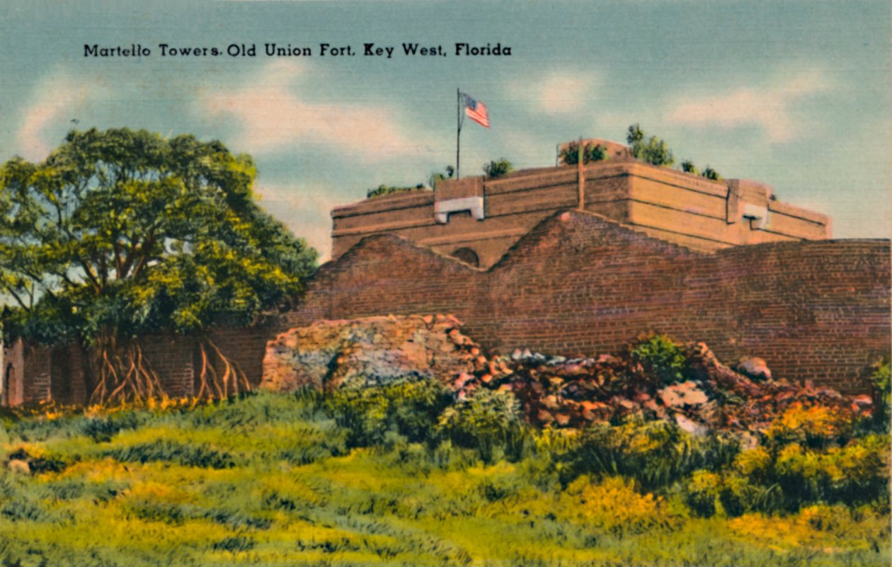 Martello Towers Old Union Fort, Key West, Florida, c1940-talet av Unbekannt
