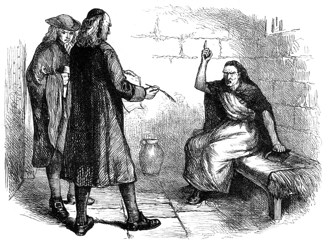 Martha Corey och hennes åklagare, Salem, Massachusetts, c1692 c1880 av Unbekannt