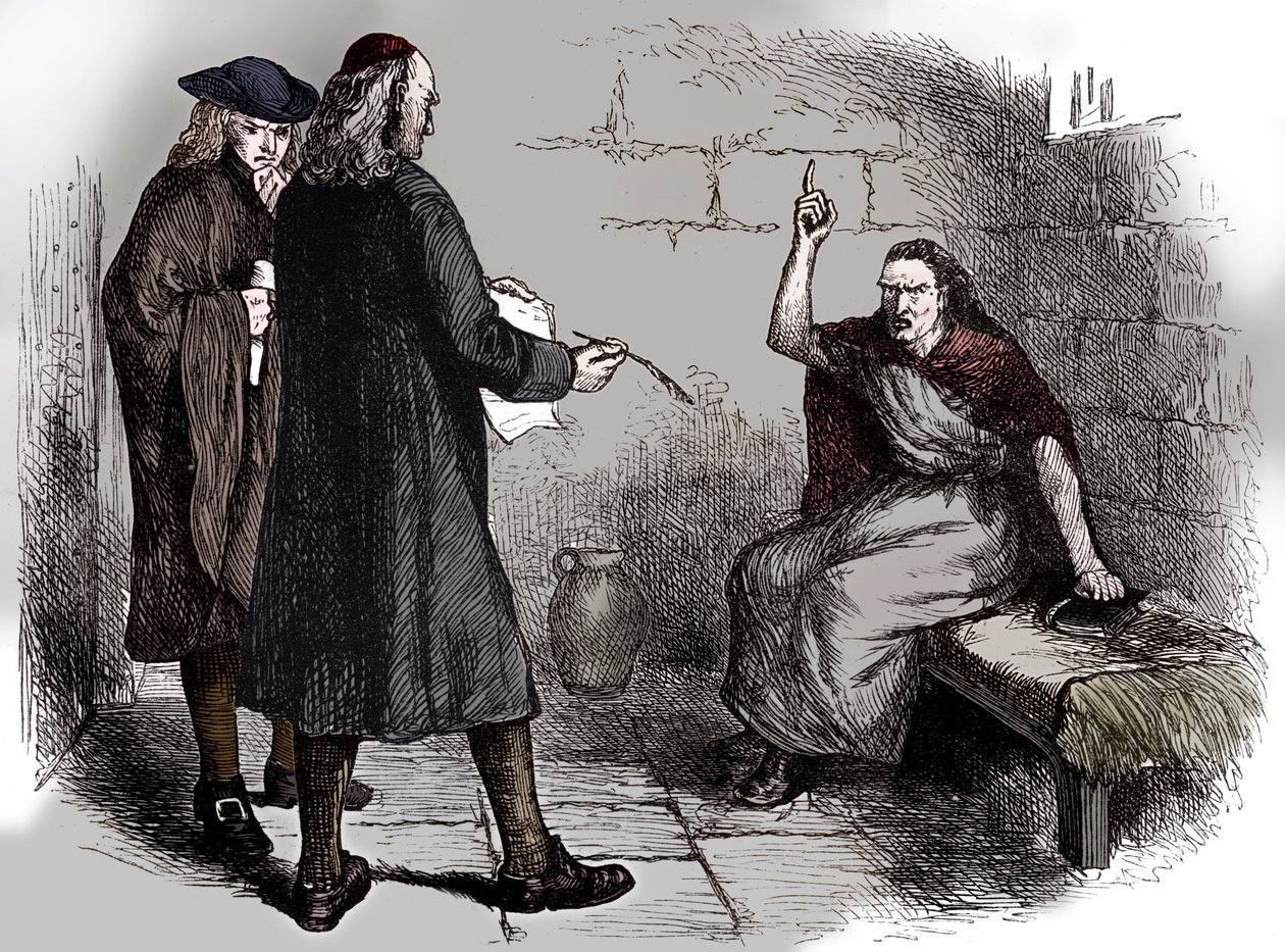 Martha Corey och hennes åklagare, Salem, Massachusetts, c1692 c1880 av Unbekannt
