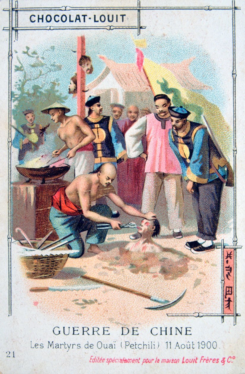 Martyrskap vid Ouai Petchili, Kina, Boxer Rebellion, 11 augusti 1900 av Unbekannt