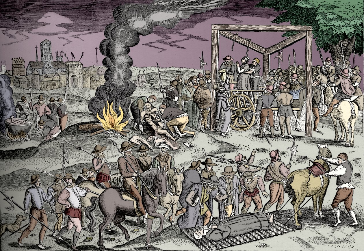 Martyrer vid Smithfield, London, c1600 1904 av Unbekannt