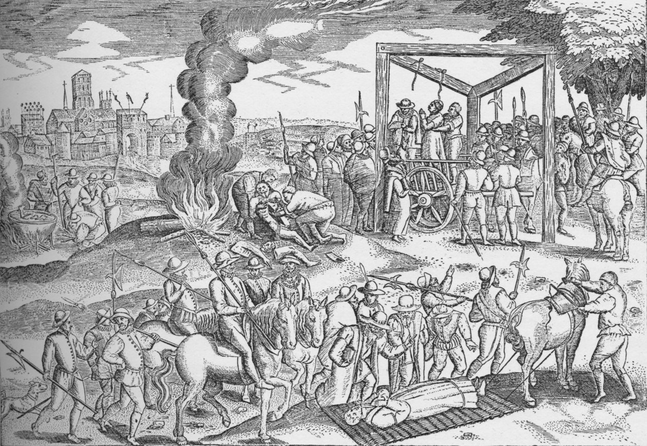 Martyrer vid Smithfield, London, c1600 1904 av Unbekannt