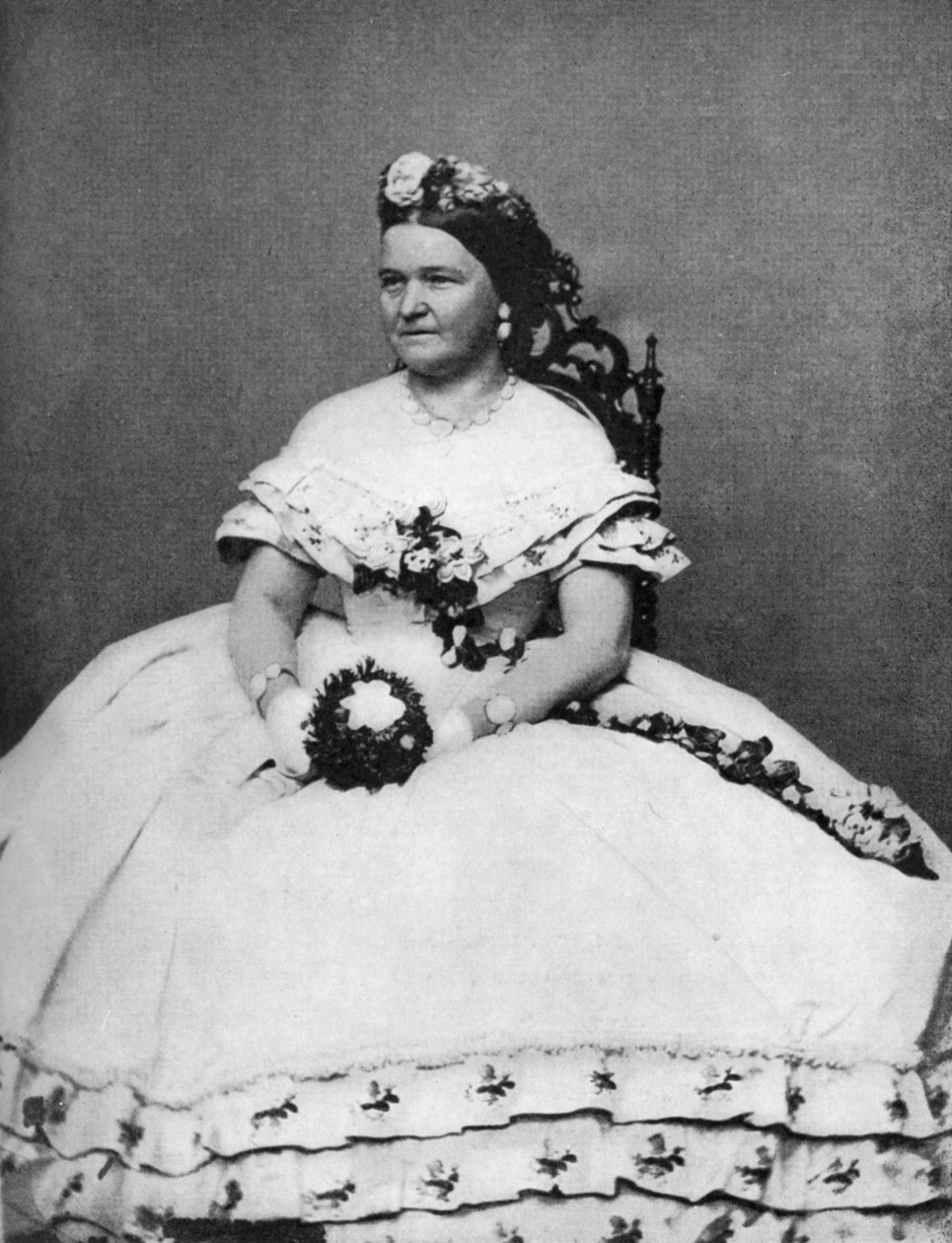 Mary Todd Lincoln, fru till president Abraham Lincoln, c1860-talet, 1908 av Unbekannt