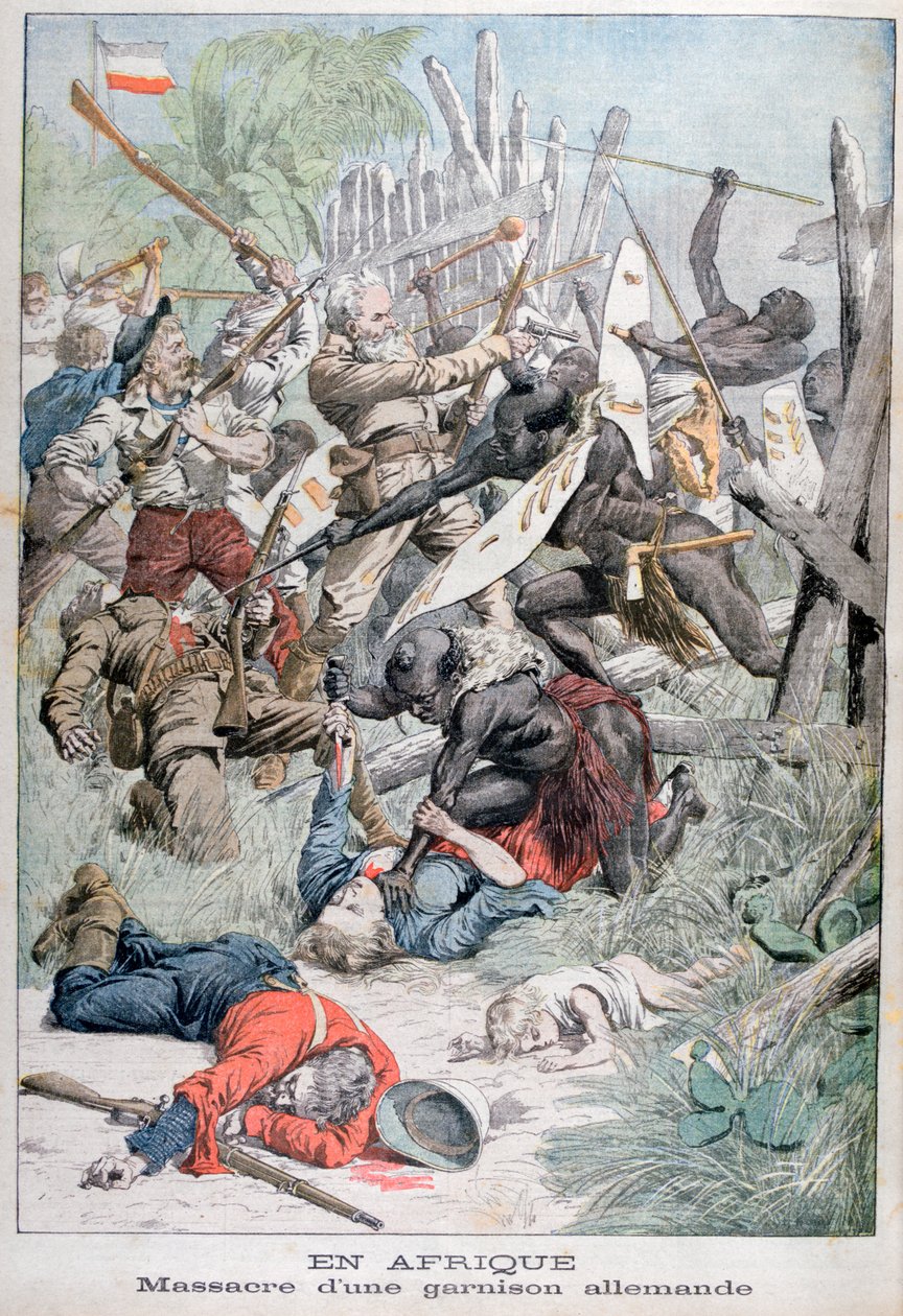 Massaker av en tysk garnison i Damaraland, sydvästra Afrika, 1903 av Unbekannt