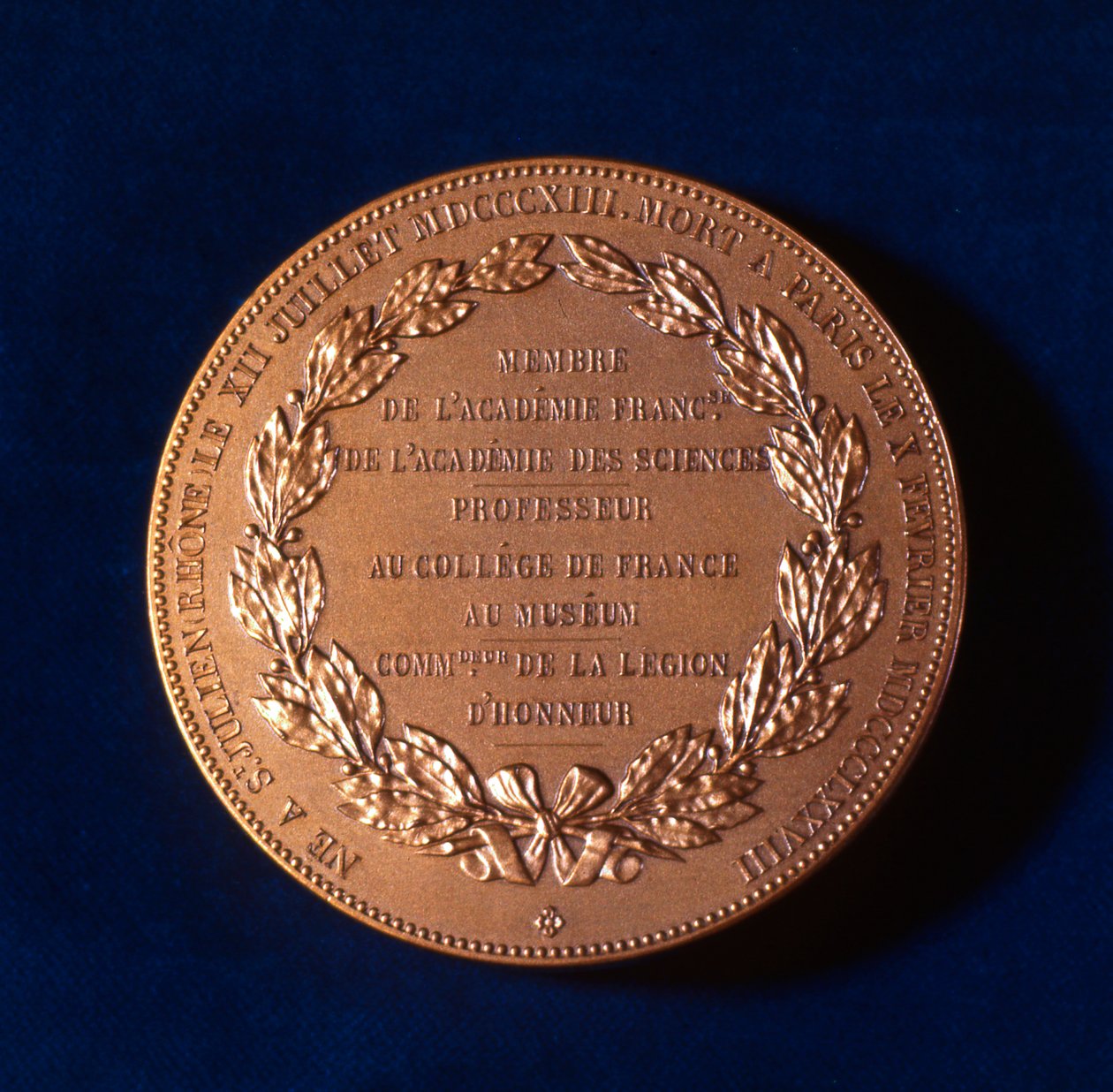 Medalj till minne av Claude Bernard, fransk fysiolog, 1800-talet av Unbekannt