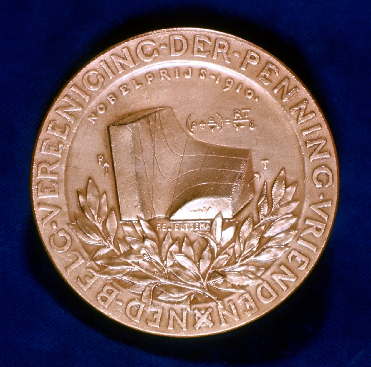 Medalj till minne av den holländska fysikern Johannes Diderik van der Waals av Unbekannt