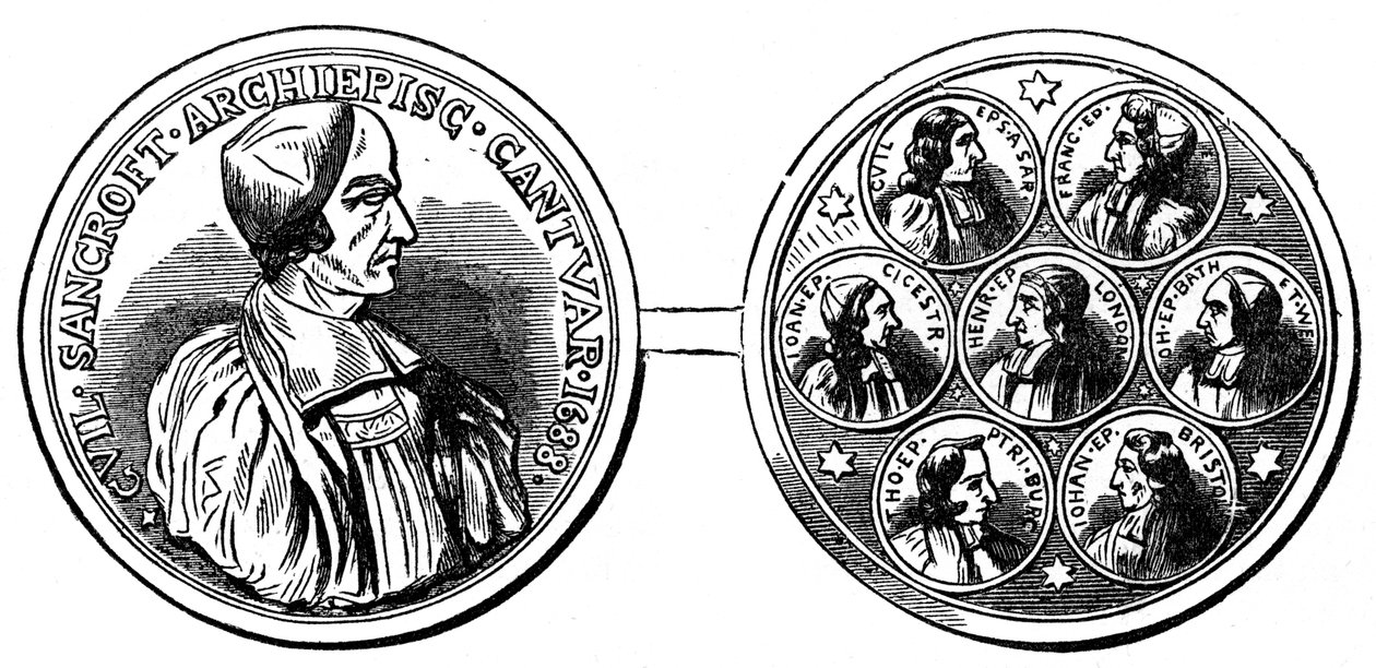 Medalj av de sju biskoparna, 1700-talet 1800-talet av Unbekannt