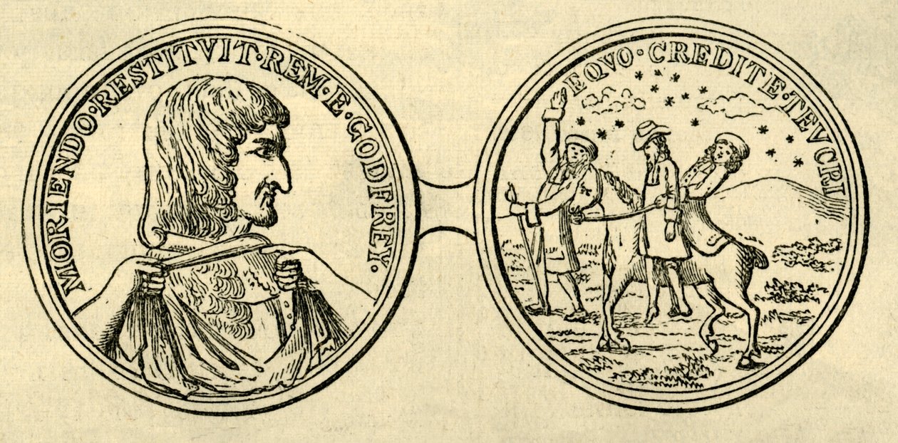 Medalj till minne av mordet på Godfrey, c1876. av Unbekannt