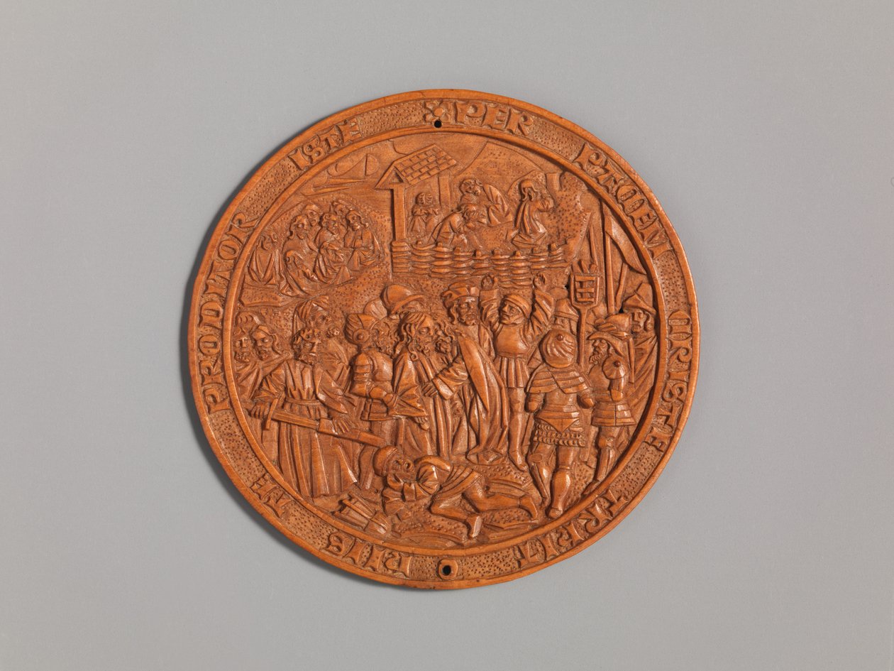 Medaljong med Jesu förräderi, tidigt 1500-tal. av Unbekannt