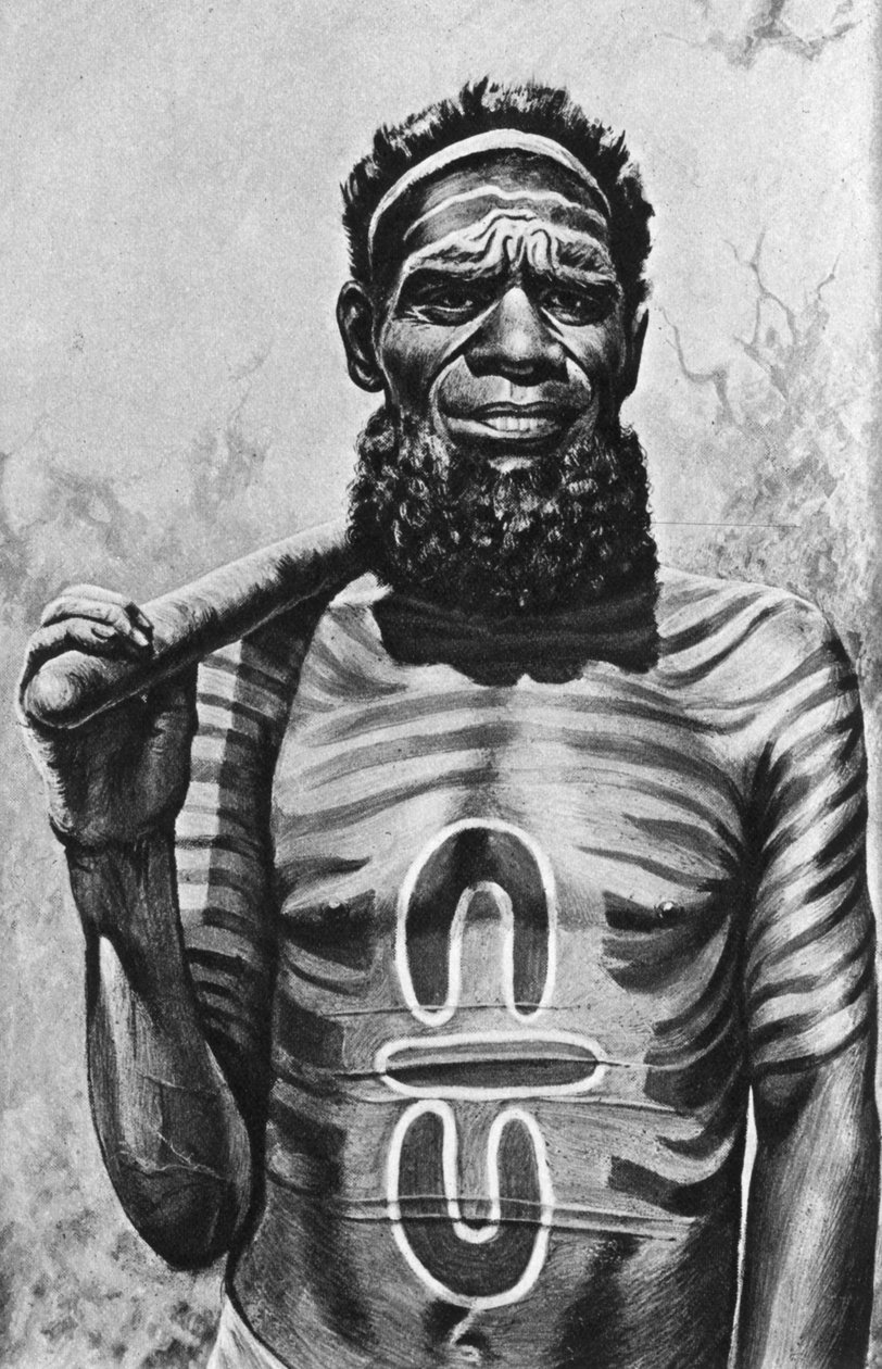Medicine man of the Worgaia, centrala Australien, 1922 av Unbekannt
