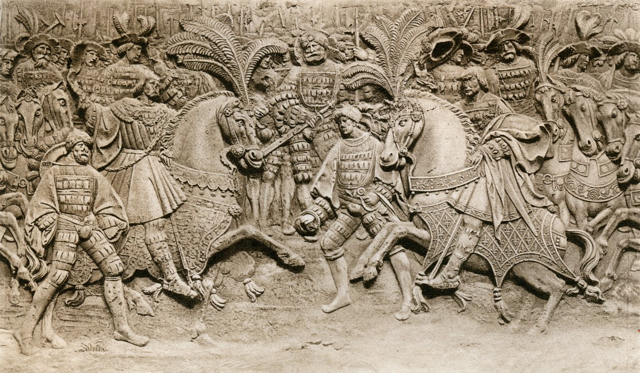 Möte av Henry VIII och Francis I, på The Field of Cloth of Gold, 1520, 1902 av Unbekannt