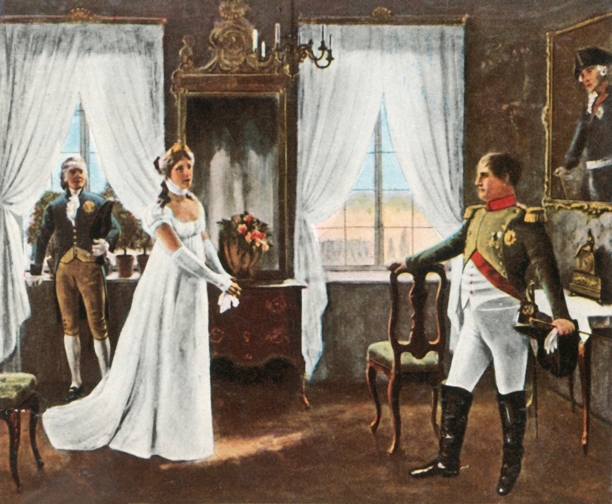Möte mellan drottning Louise och Napoleon I i Tilsit, 6 juli 1807, 1936. av Unbekannt