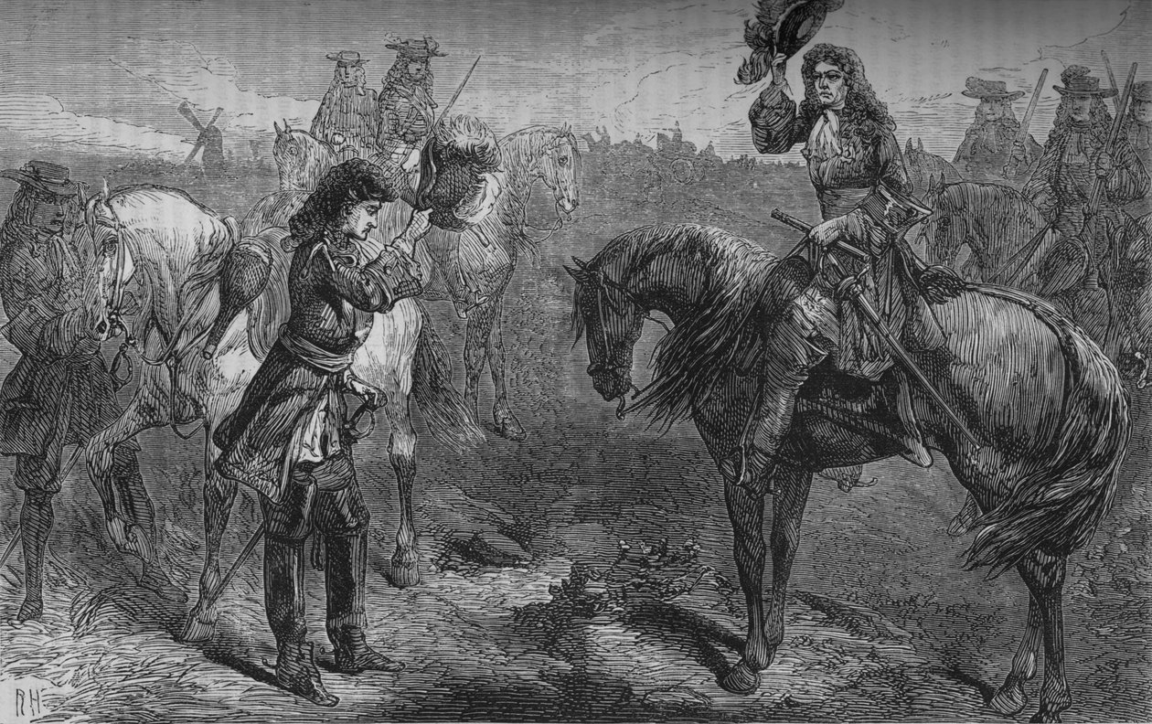 Möte av William III. och hertigen av Berwick, c1694, c1880 av Unbekannt