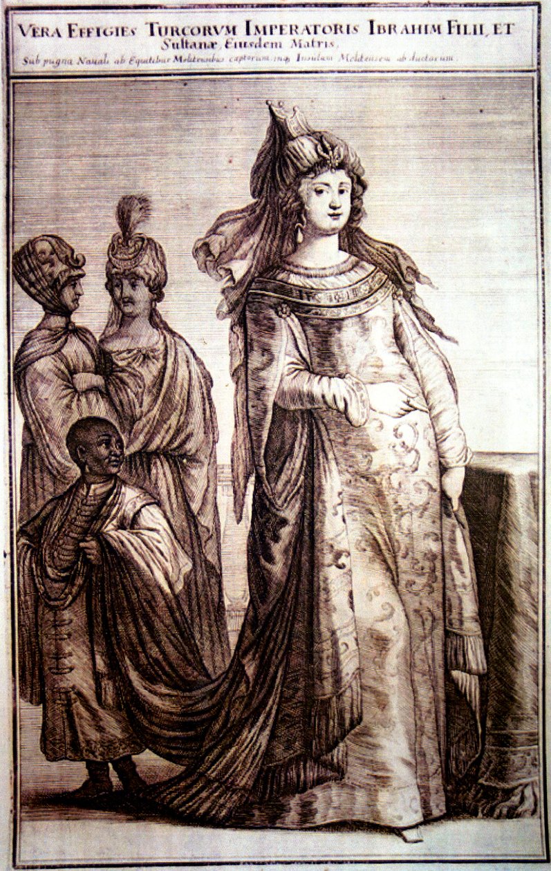Mahpeyker Sultan med sina hovtjänare, 1647 av Unbekannt