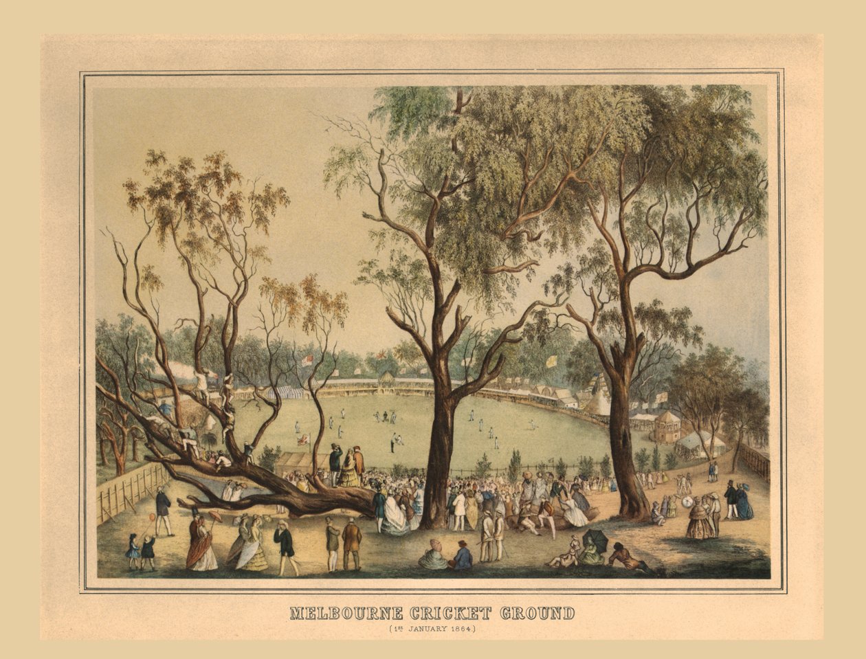 Melbourne Cricket Ground, 1 januari 1864. av Unbekannt