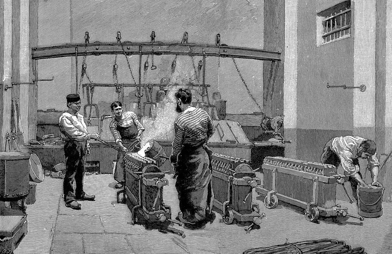 Smälthus vid myntverket i Paris, 1892 av Unbekannt