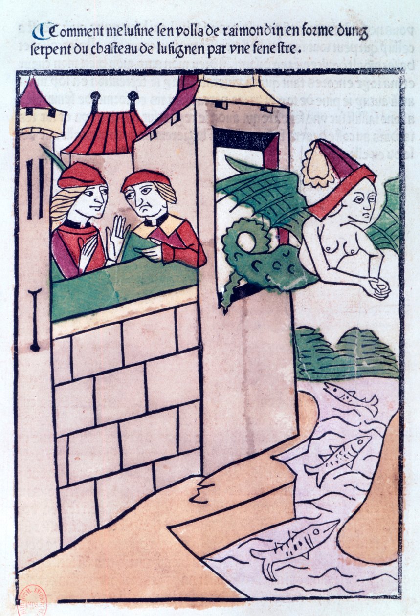 Melusine flyger bort, 1478 av Unbekannt