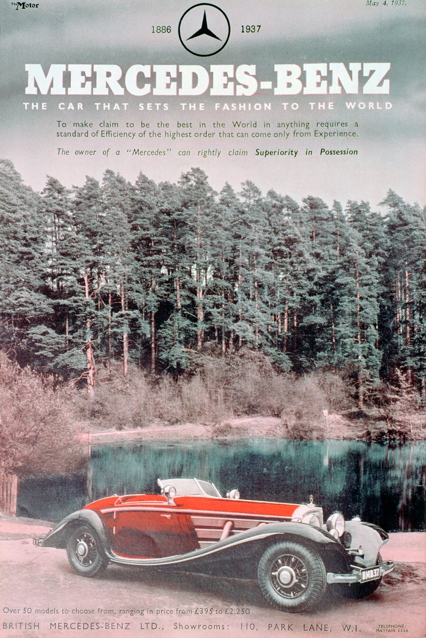 Mercedes-Benz bilannons, 1937 av Unbekannt