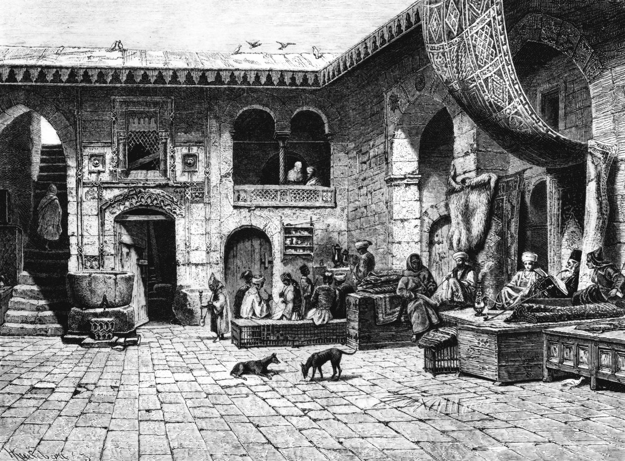 Merchants of Carpet till Khan El-Country Cottage, 1880 av Unbekannt