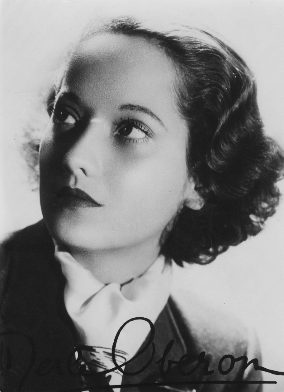 Merle Oberon 1911-1979, brittisk skådespelerska, ca 1930-talet av Unbekannt