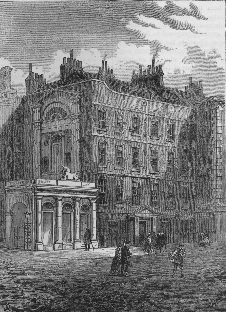 Mrs Christie och Mansons originalauktionsrum, Westminster, London, c1860 1878 av Unbekannt