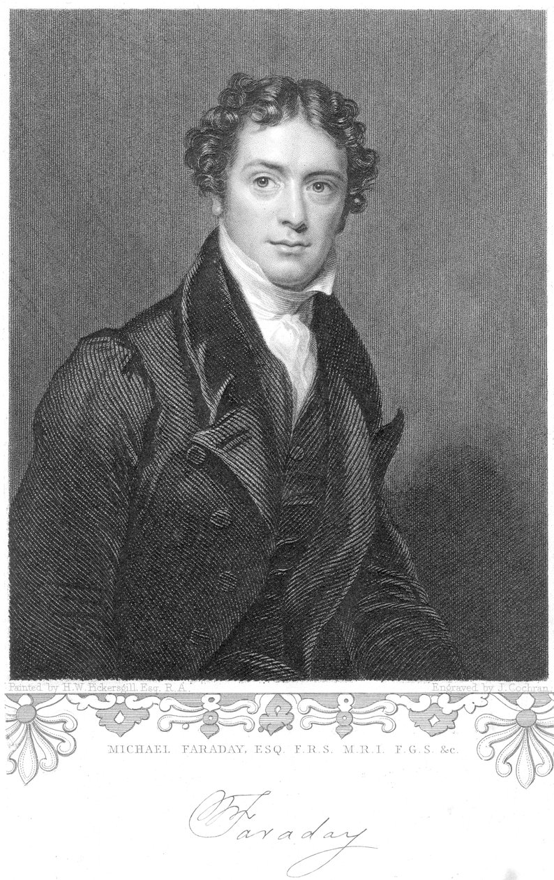Michael Faraday, engelsk kemist och fysiker, 1800-talet av Unbekannt