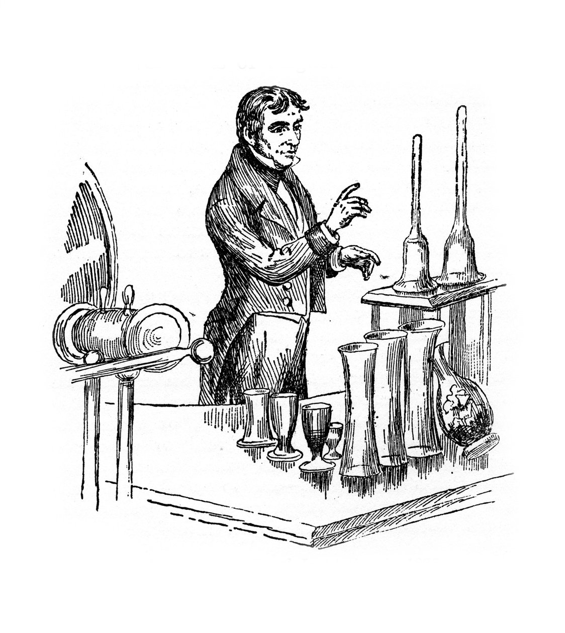 Michael Faraday föreläser vid Royal Institution, London, 1835 1900-talet av Unbekannt