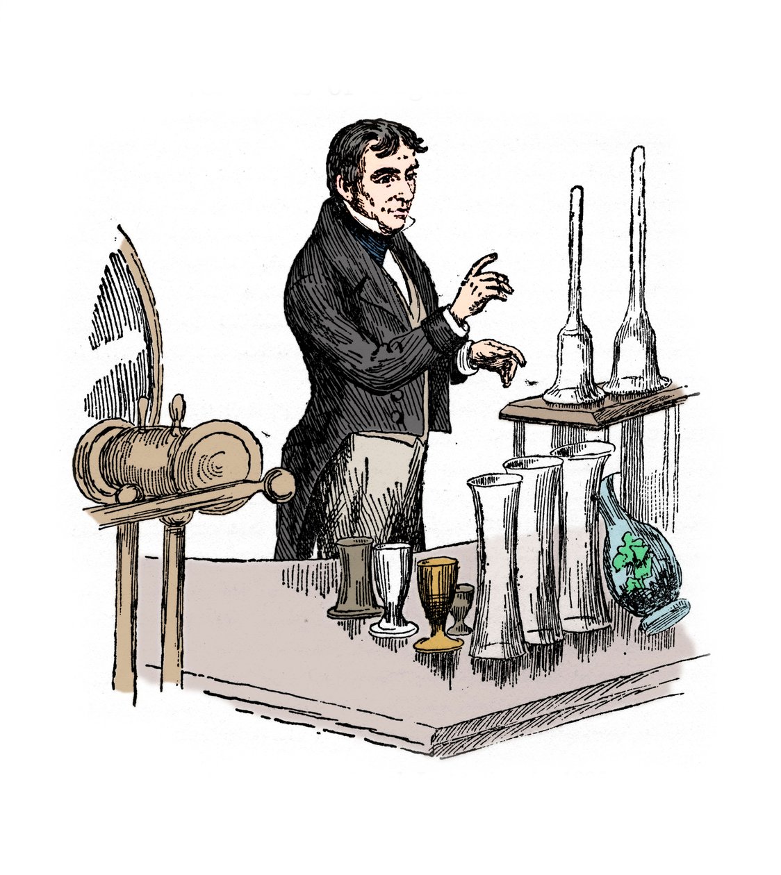 Michael Faraday föreläser vid Royal Institution, London, 1835 1900-talet. av Unbekannt