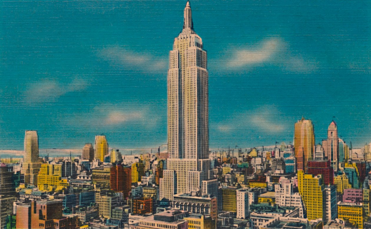 Midtowns skyline som visar Empire State Building, New York City, c1940-talet av Unbekannt