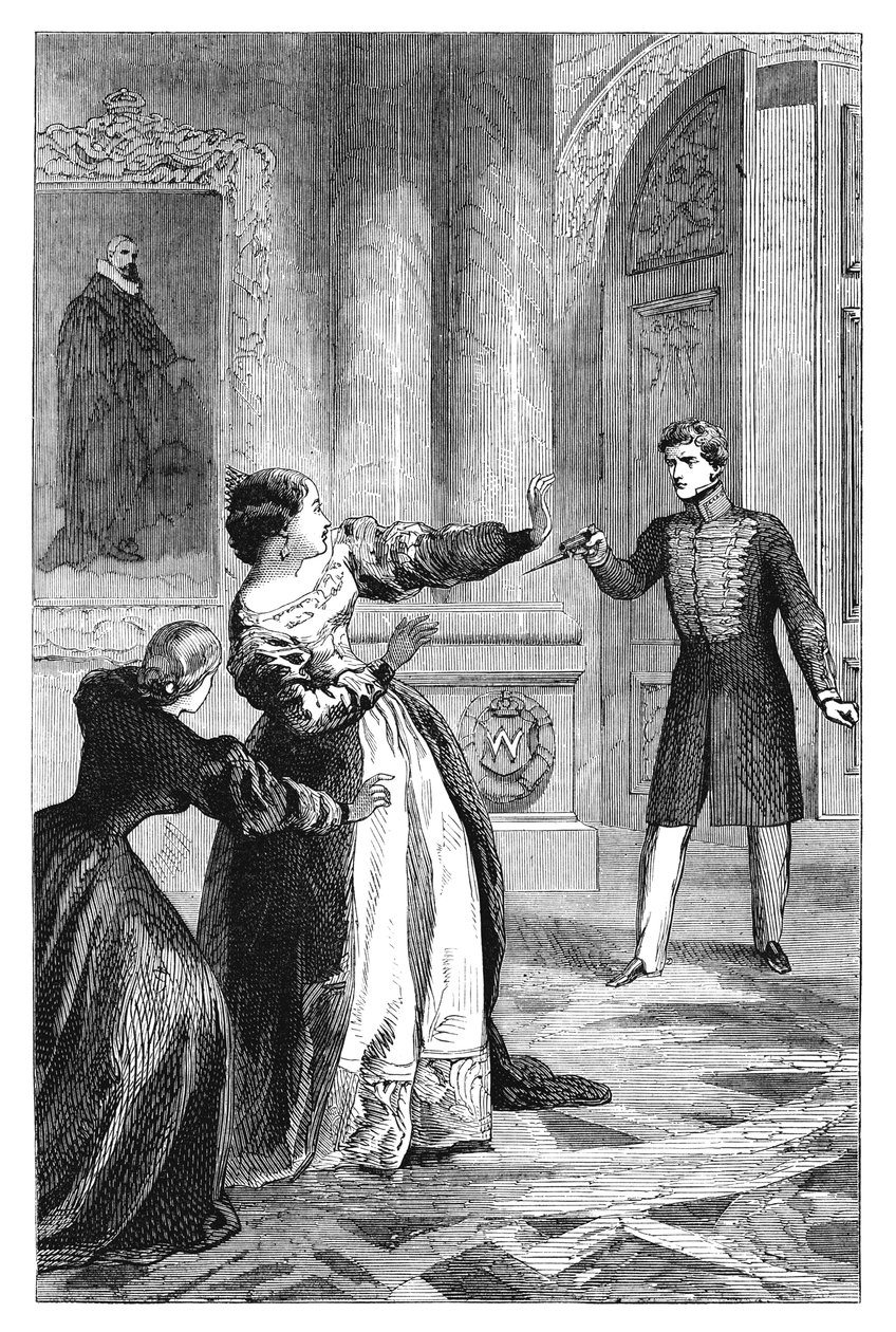 Miguel I av Portugal 1802-1860 attackerade sin syster, c1895 av Unbekannt