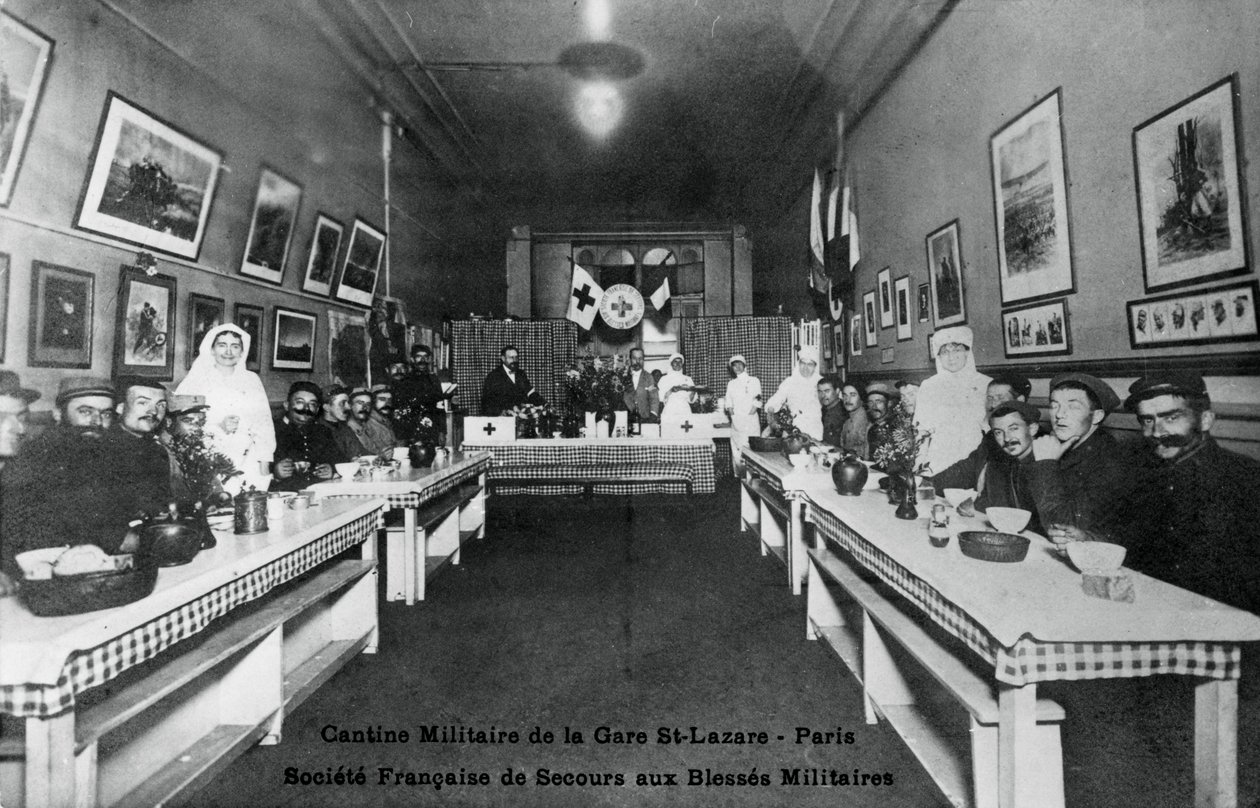 Militärmatsal, Gare St Lazare, Paris, första världskriget, 1914-1918 av Unbekannt