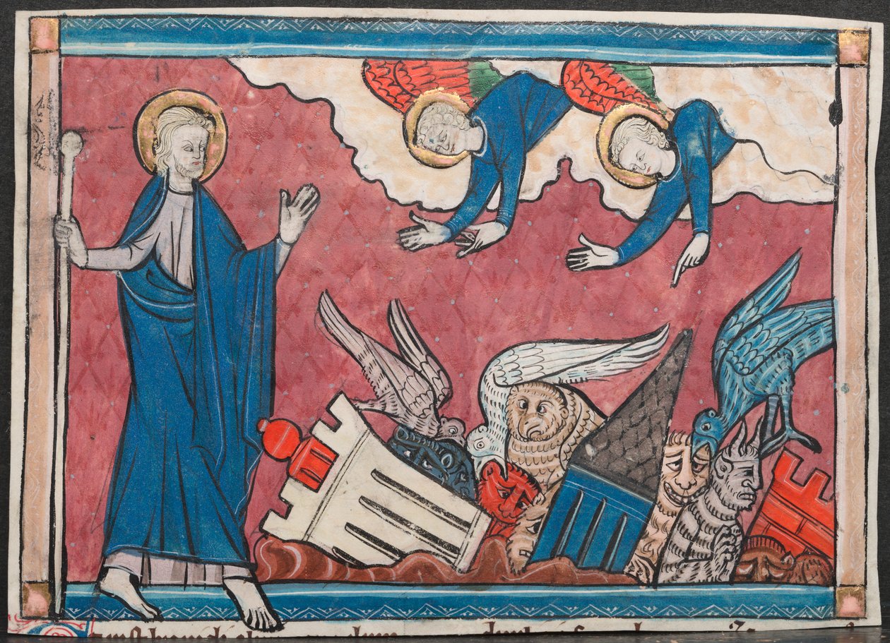 Miniatyr från ett manuskript av Apocalypse: The Fall of Babylon, ca. 1295. av Unbekannt