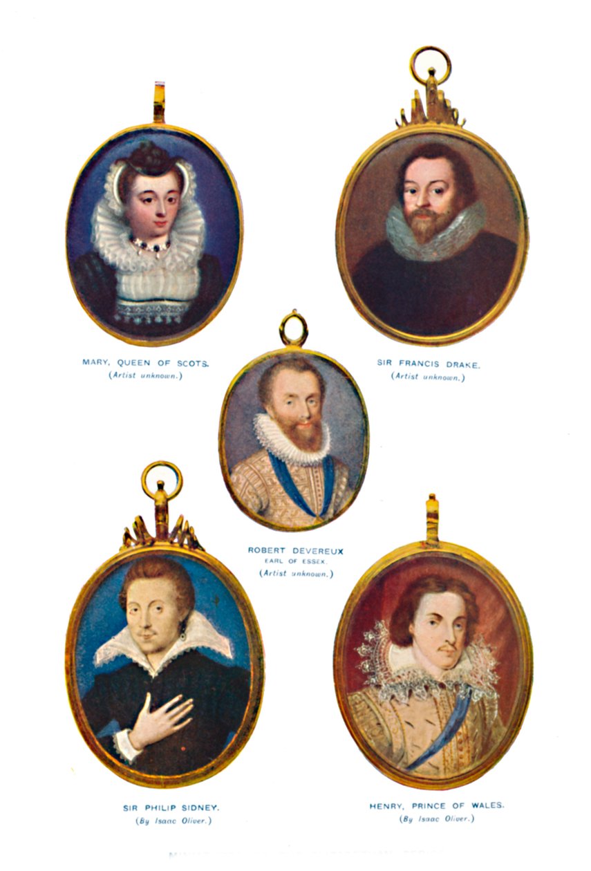 Miniatyrer av den elisabetanska perioden Victoria and Albert Museum., c1580-1610, 1903 av Unbekannt