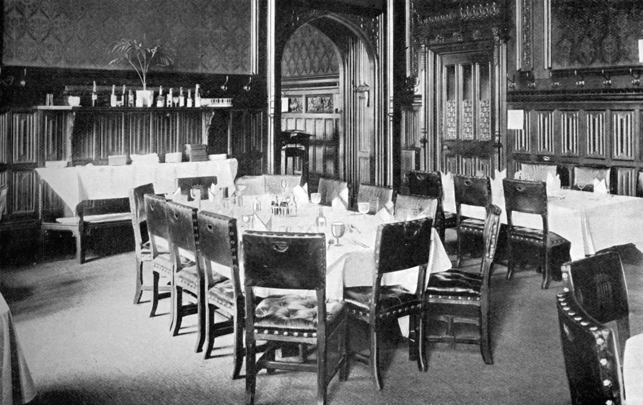 Ministers Table, Underhusets matsal, Palace of Westminster, London, c1905 av Unbekannt