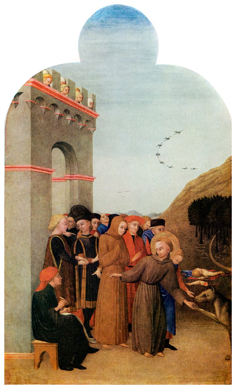 Mirakel: legenden om Gubbio-vargen, c1437-1444 1956 av Unbekannt