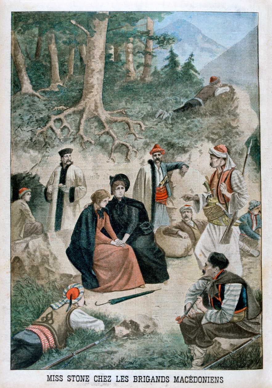 Miss Stone med makedonierna, 1901 av Unbekannt