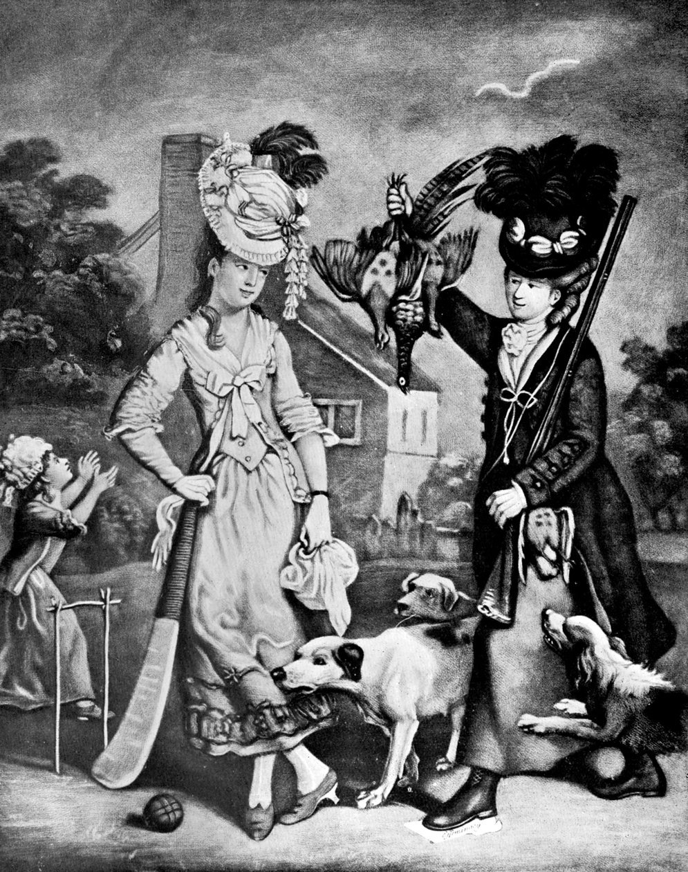 Miss Wicket och Miss Trigger, 1770 av Unbekannt