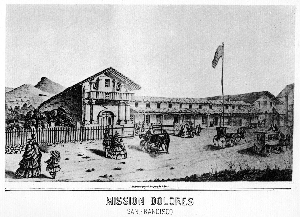 Mission Dolores, San Francisco, Kalifornien, 1800-talet 1937 av Unbekannt