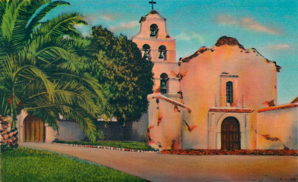 Mission San Diego De Alcala. Grundades 1769, Kalifornien, c1941 av Unbekannt