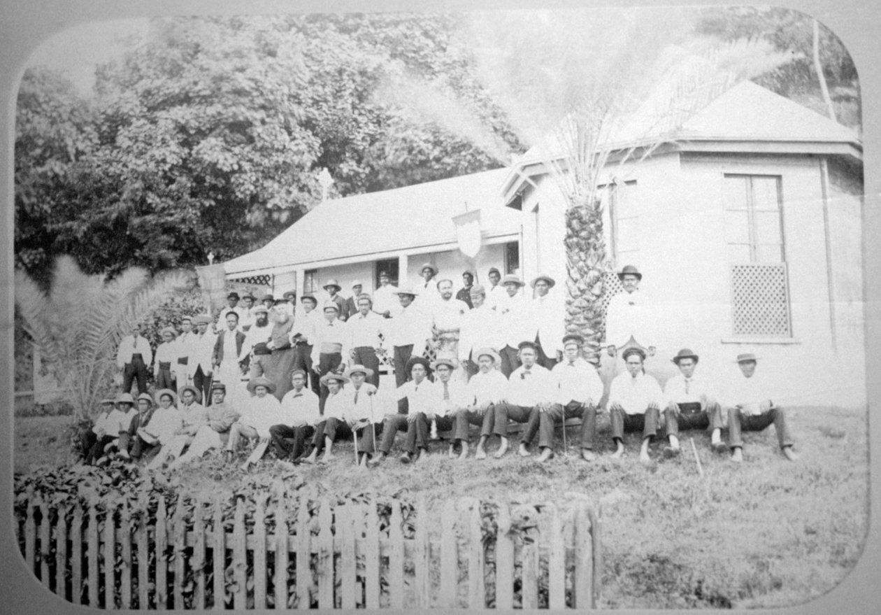 Missionsskola, Levuka, Fiji, 1888 av Unbekannt