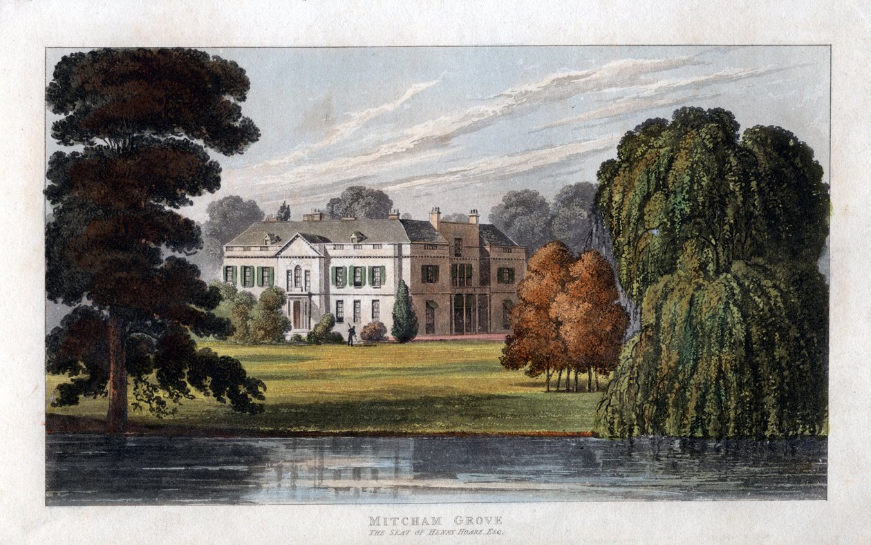 Mitcham Grove, Surrey, säte för Henry Hoare, c1827 av Unbekannt