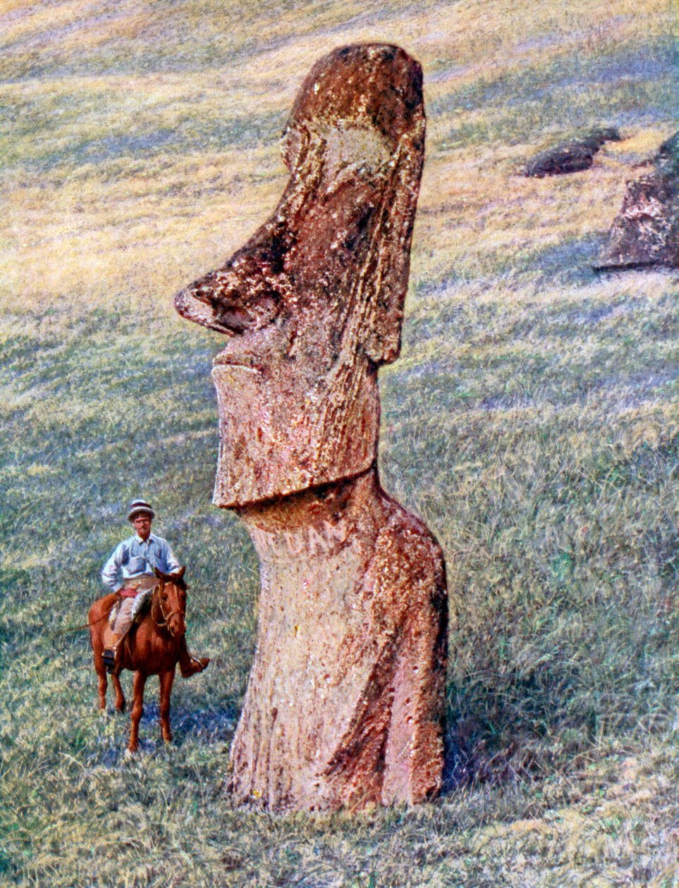 Moai-statyer, Påskön, Chile, 1933-1934 av Unbekannt