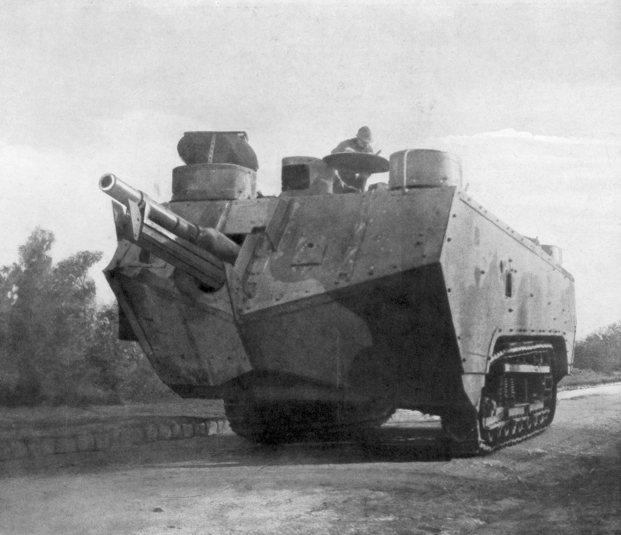 Mobil artilleripjäs, Moronvilliers, Frankrike, första världskriget, 5 maj 1917 av Unbekannt