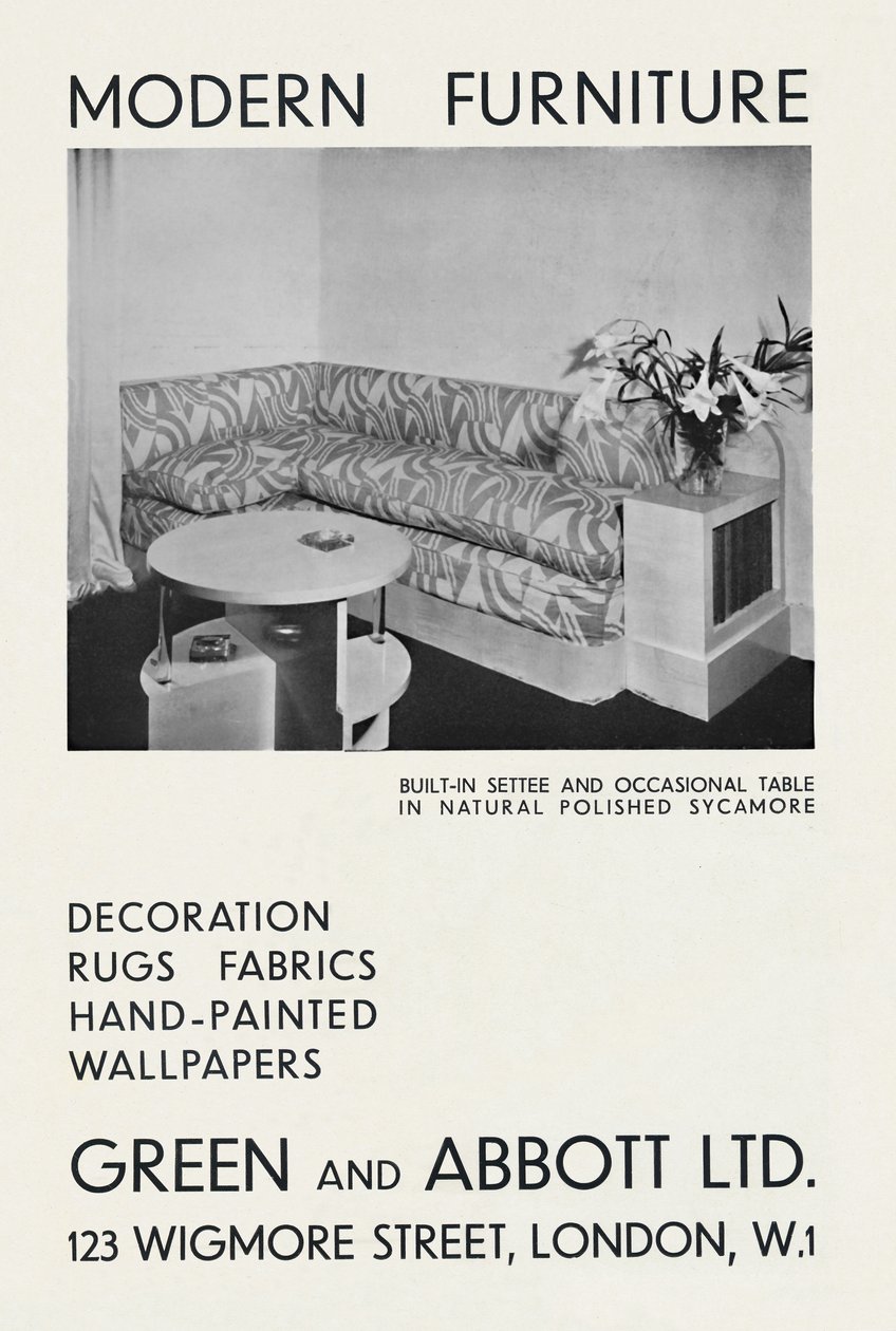Modern Furniture - Green and Abbott Ltd., 1933 av Unbekannt