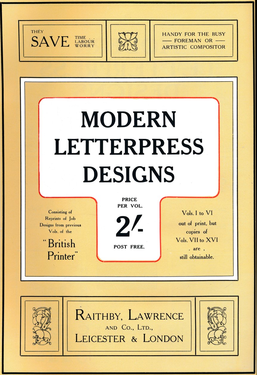 Moderna boktrycksmönster - prisdesign, 1909. av Unbekannt