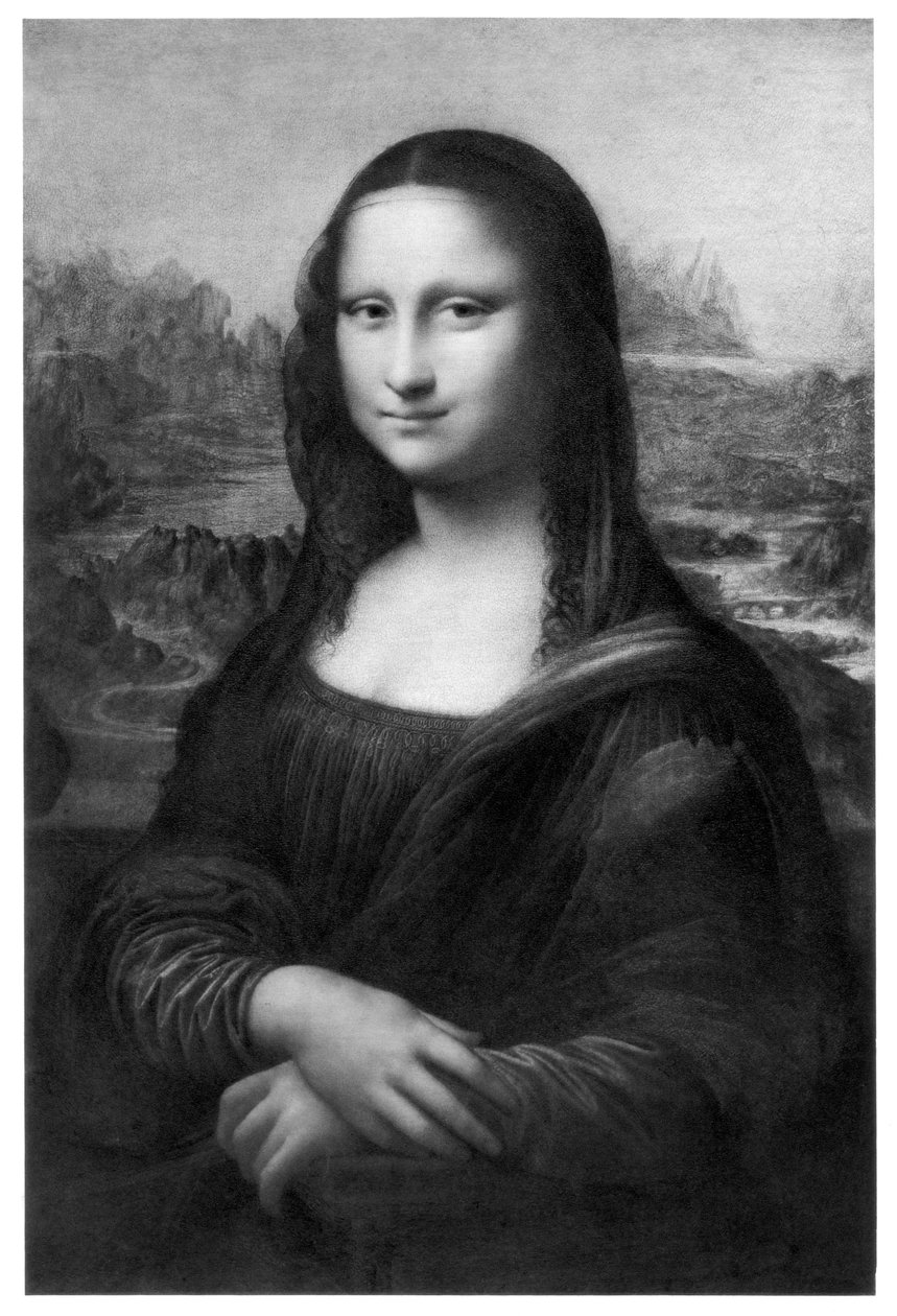 Mona Lisa, c1505, 1800-talet av Unbekannt