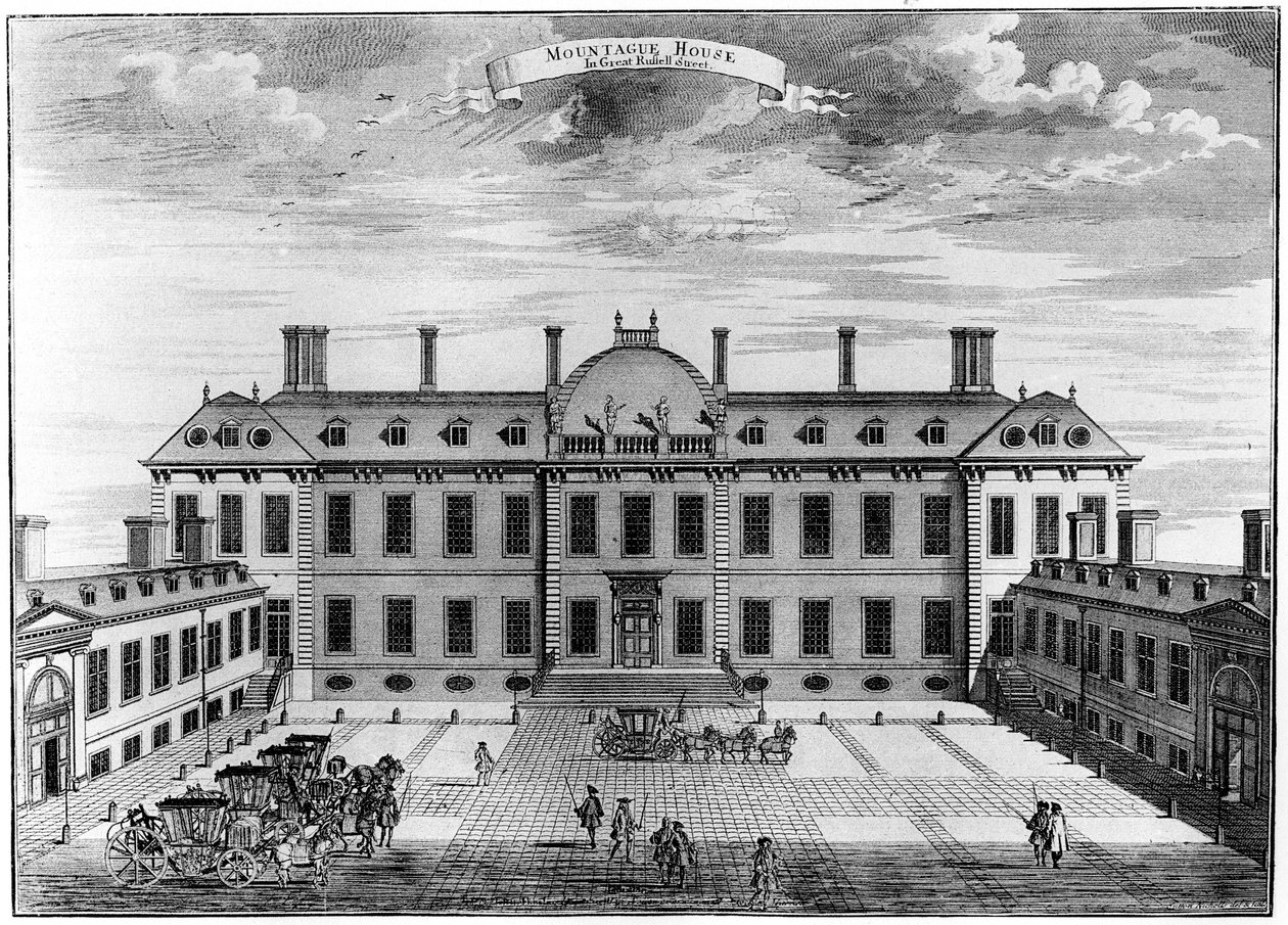 Montagu House, Bloomsbury, 1700-talet, 1908 av Unbekannt