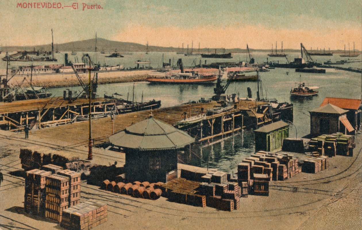 Montevideo - Hamnen, c1900 av Unbekannt