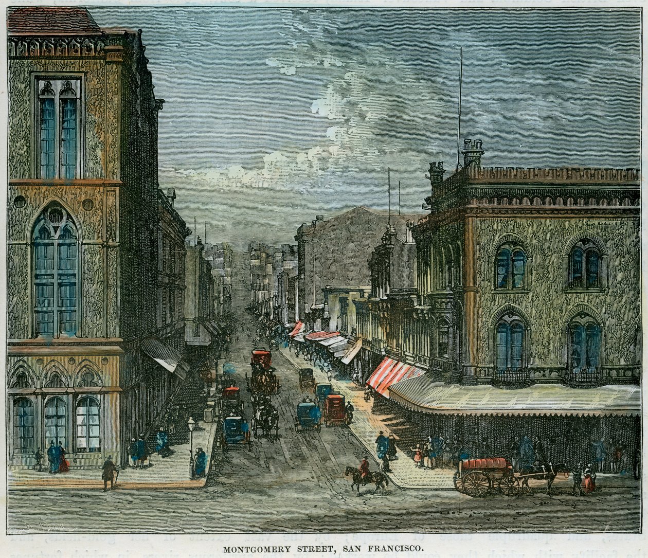 Montgomery Street, San Francisco, Kalifornien, USA, c1880 av Unbekannt