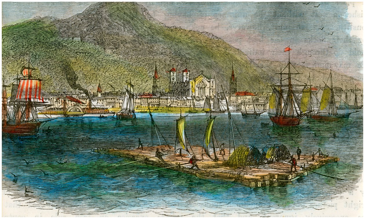 Montreal från St Lawrence River, Quebec, Kanada, c1880 av Unbekannt